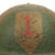 Original U.S. WWI M1917 Refurbished Doughboy Helmet of the 1st Infantry Division - The Big Red One Original Items