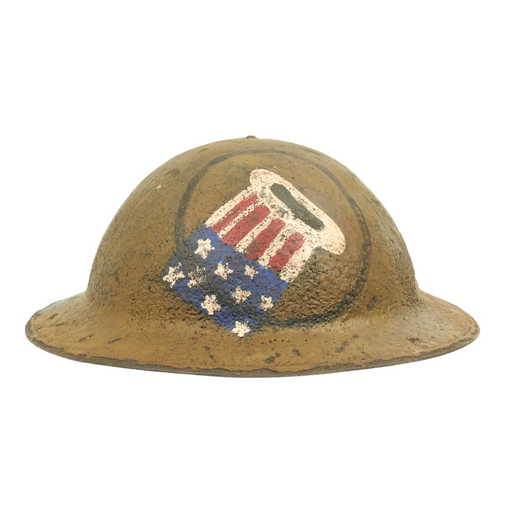 Original U.S. WWI M1917 Refurbished Doughboy Helmet of the 94th Aero Squadron Original Items