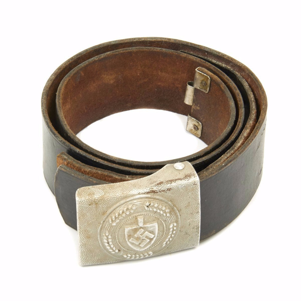 Original German WWII EM/NCO RAD Reich Labor Service Belt with Aluminum Buckle - Reichsarbeitsdienst Original Items