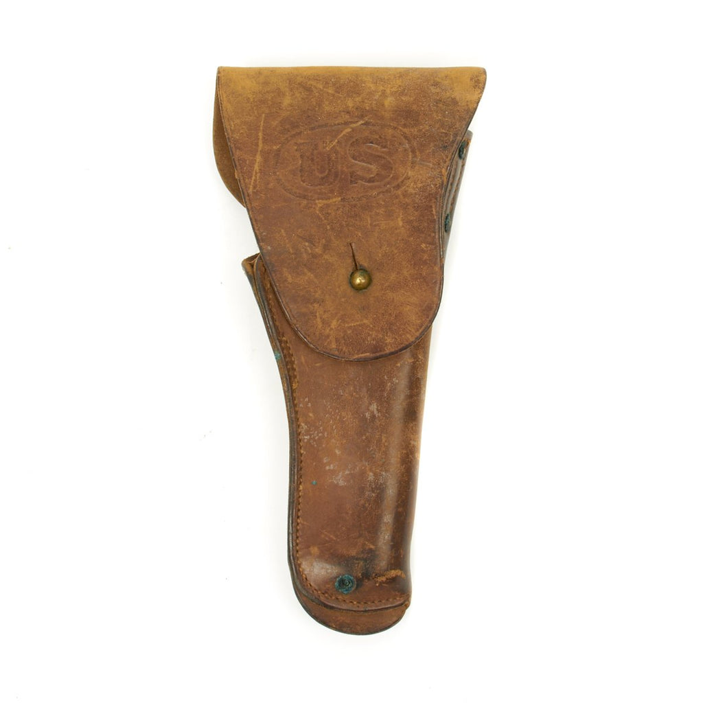 Original U.S. WWI M1916 .45 Leather Holster by Perkins-Cambell - Dated 1917 and inspected by J.A.H. Original Items