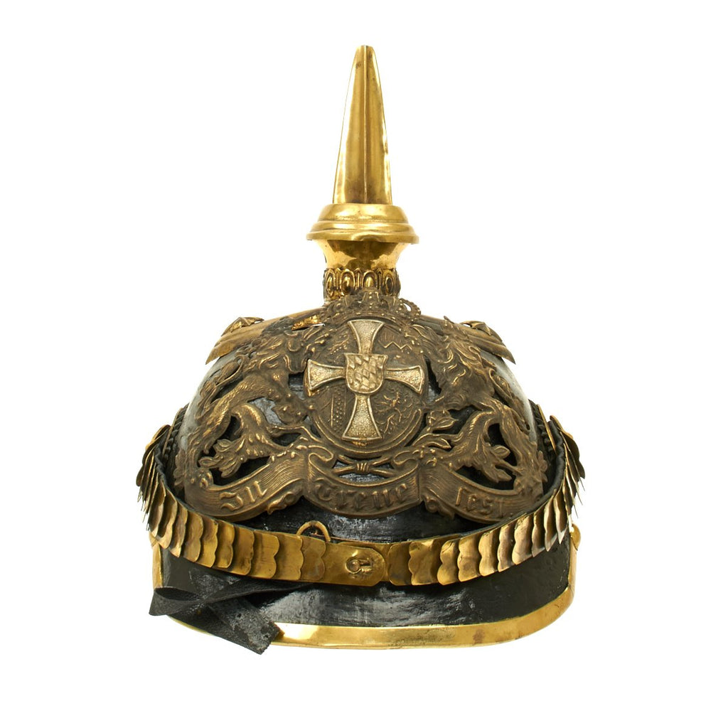 Original German WWI Bavarian Model 1895 Infantry Officers Pickelhaube Original Items