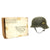 Original German WWII M42 Single Decal Heer Helmet in USGI Named Bring Back Box Original Items
