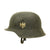Original German WWII M42 Single Decal Heer Helmet in USGI Named Bring Back Box Original Items