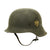 Original German WWII M42 Single Decal Heer Helmet in USGI Named Bring Back Box Original Items