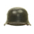 Original German WWII Luftwaffe M42 Single Decal Helmet - ET64 Original Items