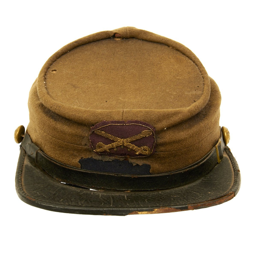 Original U.S. Civil War Union Cavalry Veteran Model 1875 GAR Chasseur Pattern Kepi Original Items