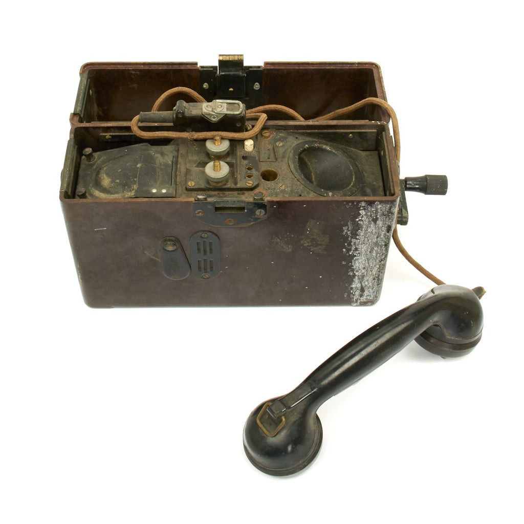 Original German WWII 1944 Dated Model FF33 Wehrmacht Field Telephone - Feldfernsprecher 33 Original Items