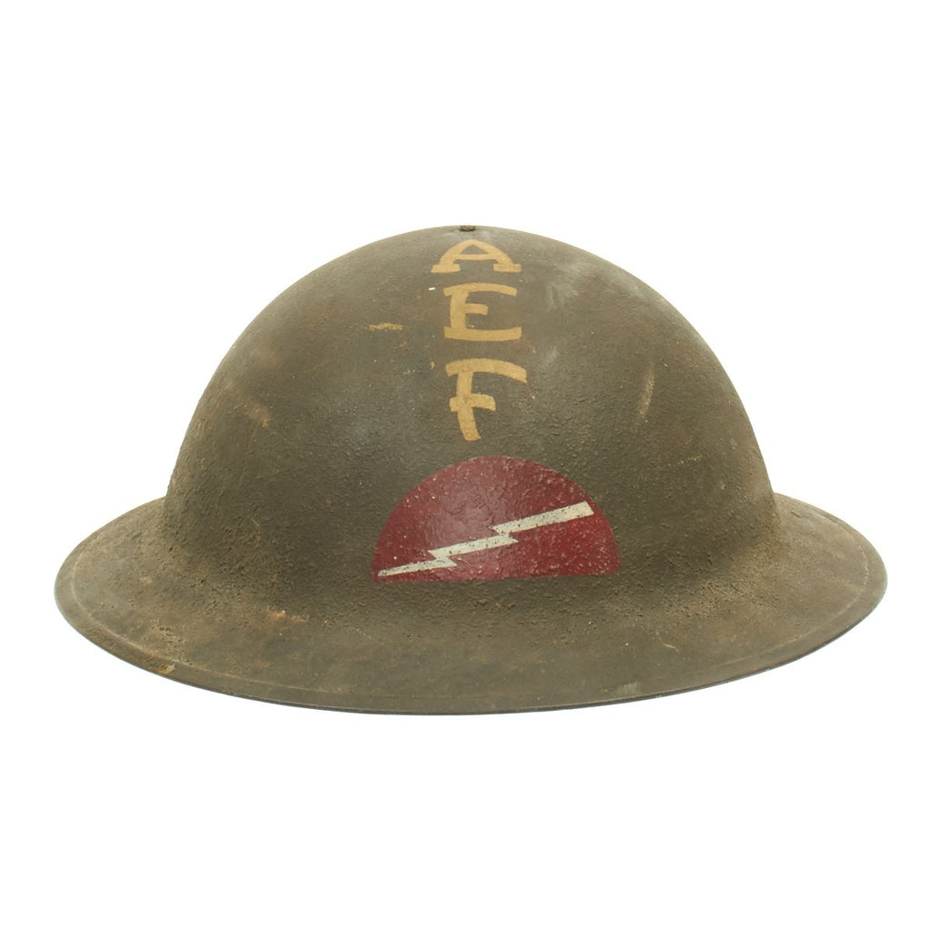 Original U.S. WWI M1917 AEF Named Helmet of the 78th Infantry Division Original Items