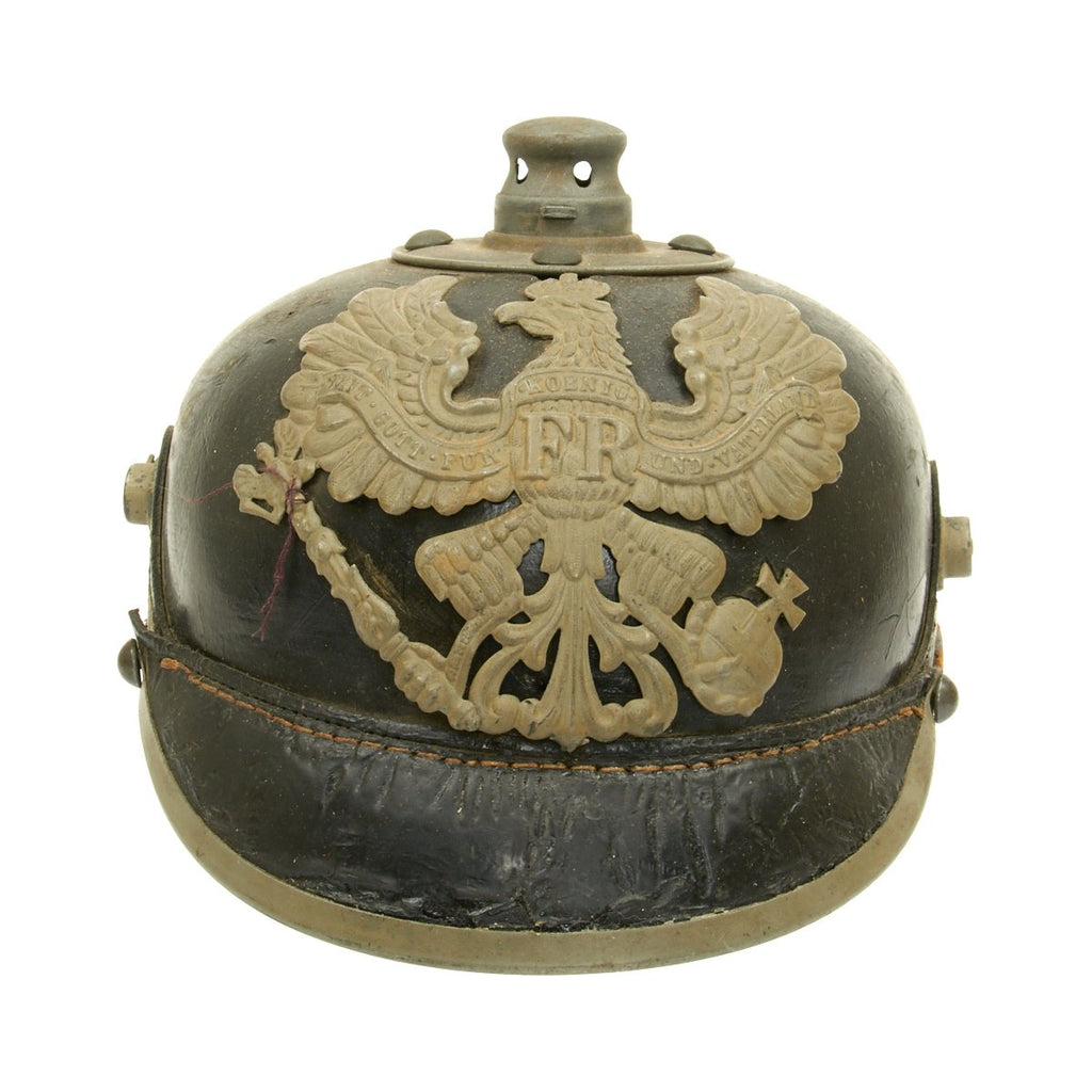 Original German WWI Prussian M1915 Pickelhaube Helmet - Dated 1902 Original Items