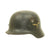 Original German WWII Luftwaffe M35 Double Decal Helmet with Battle Damage - ET64 Original Items