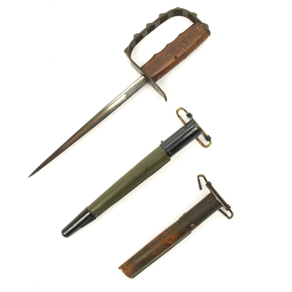 Original U.S. WWI M1917 Trench Knife by L.F. & C dated 1917 with Original and Reproduction Scabbard Original Items