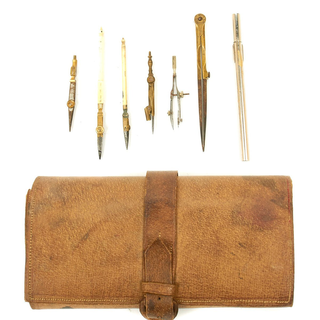 Original British WWI 9th Division Royal Engineers Cartography Tool Set - Dated 1918 Original Items
