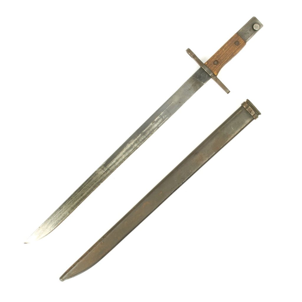 Original Japanese Late WWII Arisaka Type 30 Bayonet with Steel Scabbard Original Items