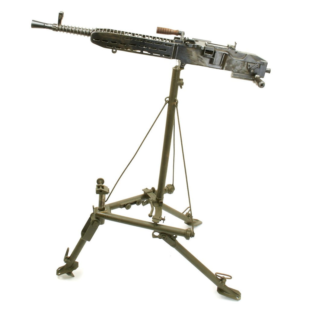 Original German WWII ZB 37(t) Display Machine Gun with Anti-Aircraft Tripod Original Items