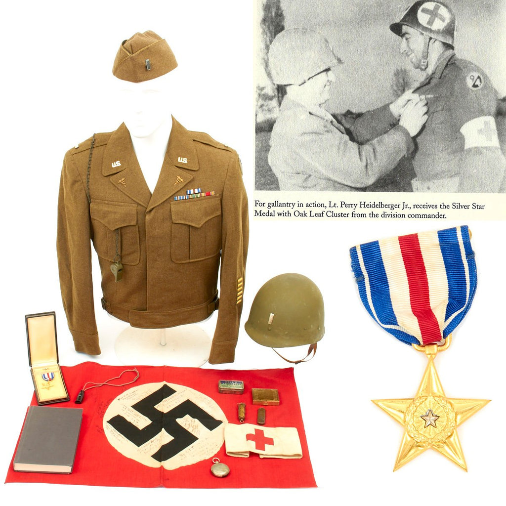 Original U.S. WWII Combat Medic 94th Infantry Division Grouping - Silver Star Recipient 1st Lt. Perry Heidelberger Original Items