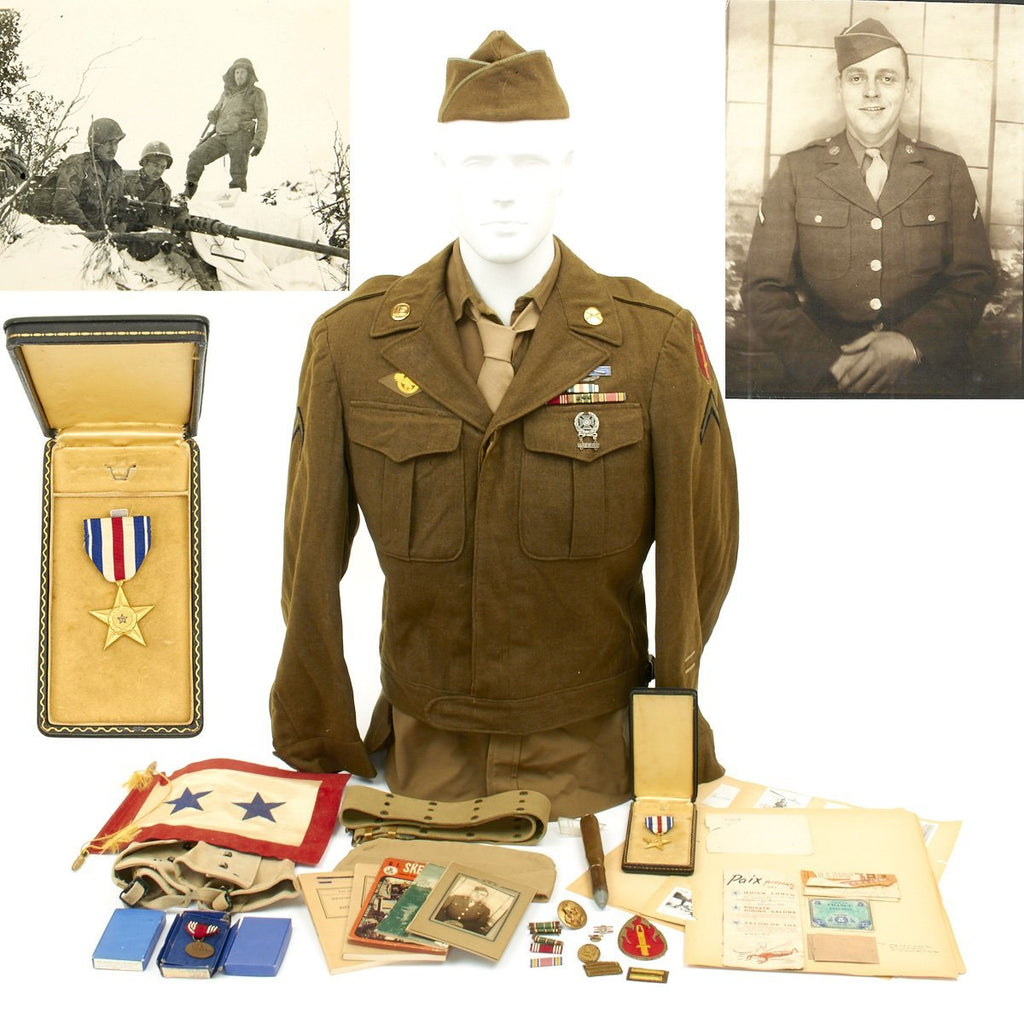 Original U.S. WWII 63rd Infantry Division Grouping Battle of the Bulge - Silver Star Recipient Original Items