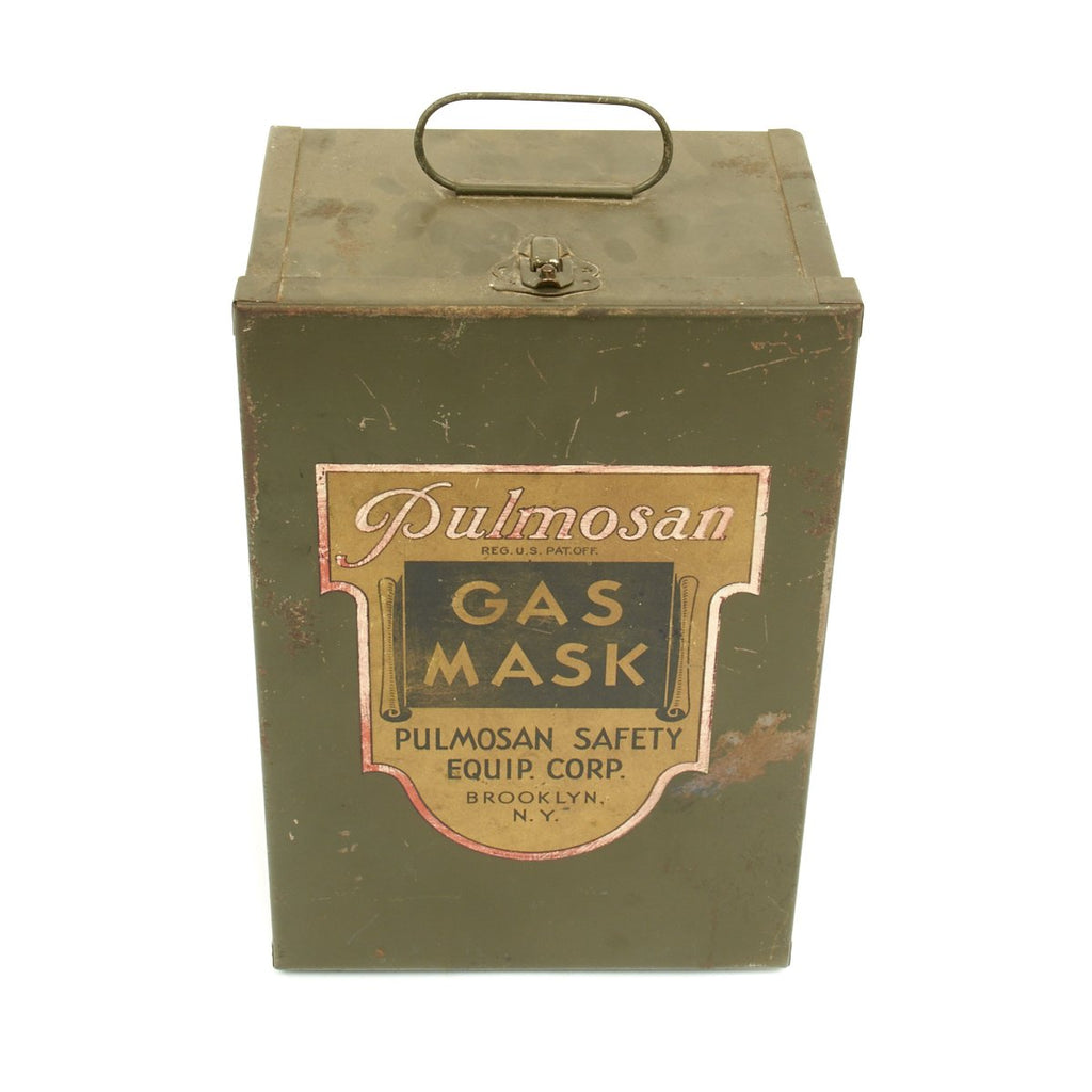 Original U.S. WWII Era Pulmosan Gas Mask Tin - Brooklyn NY Original Items