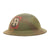 Original U.S. WWI M1917 Refurbished Doughboy Camouflage Helmet of the 82nd Division "All American" Original Items