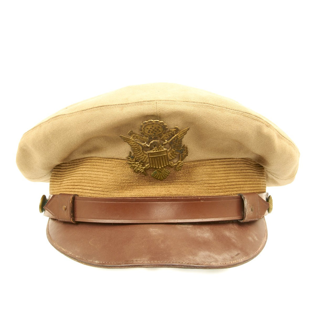 Original U.S. WWII USAAF Officer Khaki Crush Cap By Lewis - Size 7 1/4 Original Items