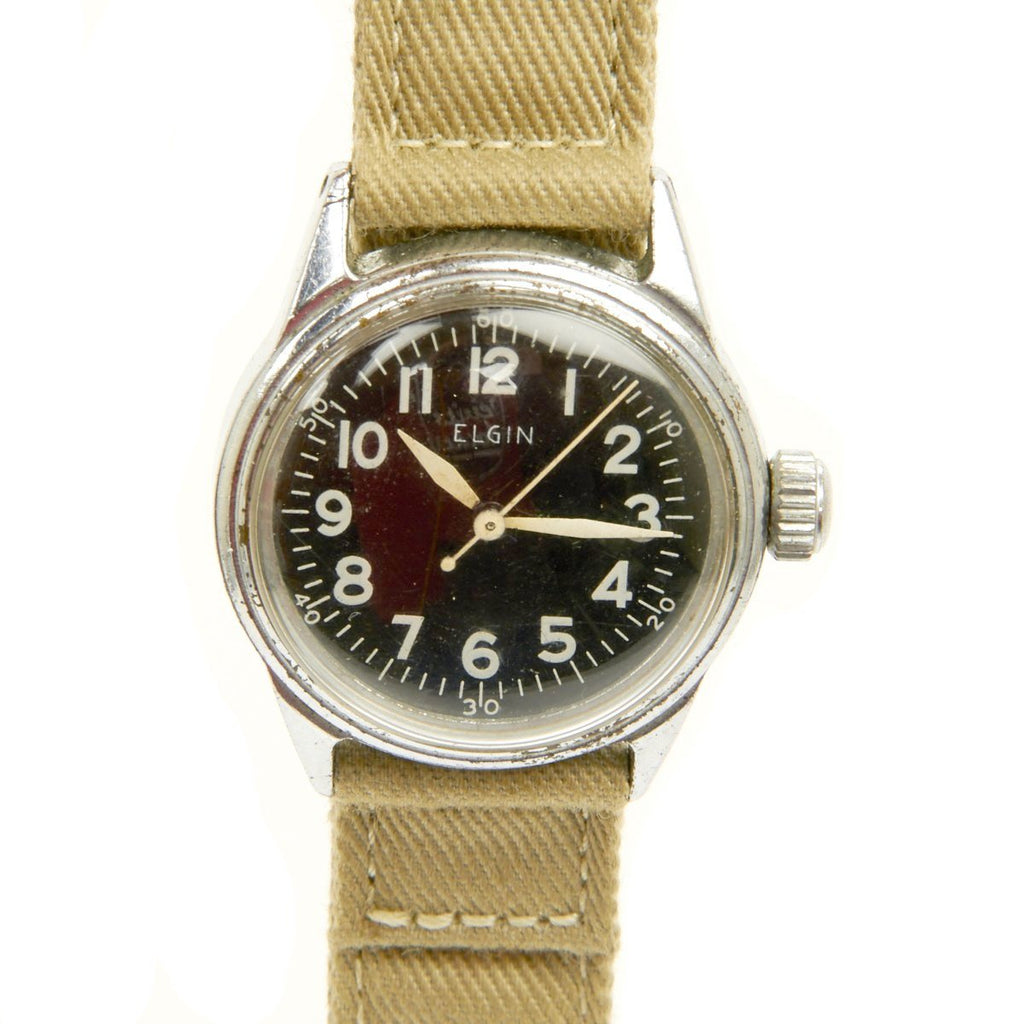 Original U.S. WWII 1943 Type A-11 USAAF Wrist Watch by Elgin - Fully Functional Original Items