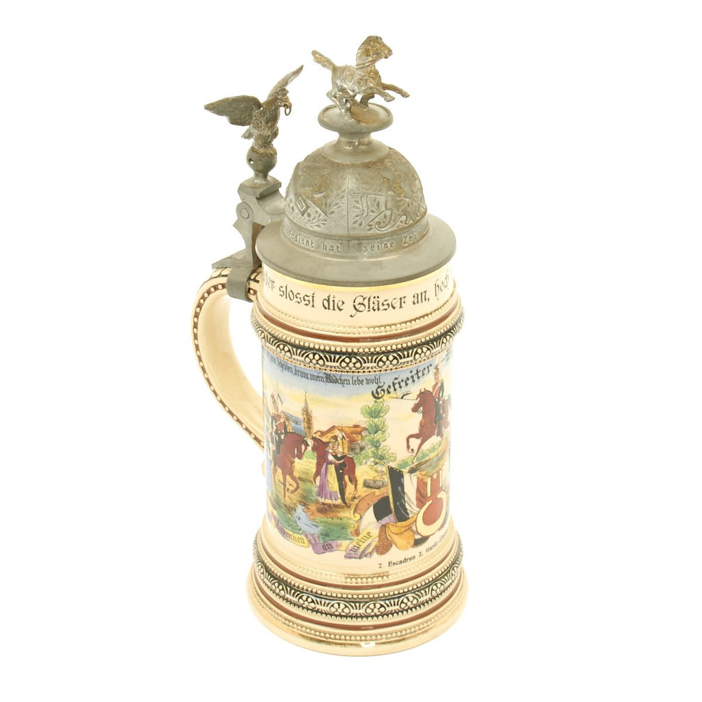 Original WWI German Uhlan Regiment Beer Stein Original Items