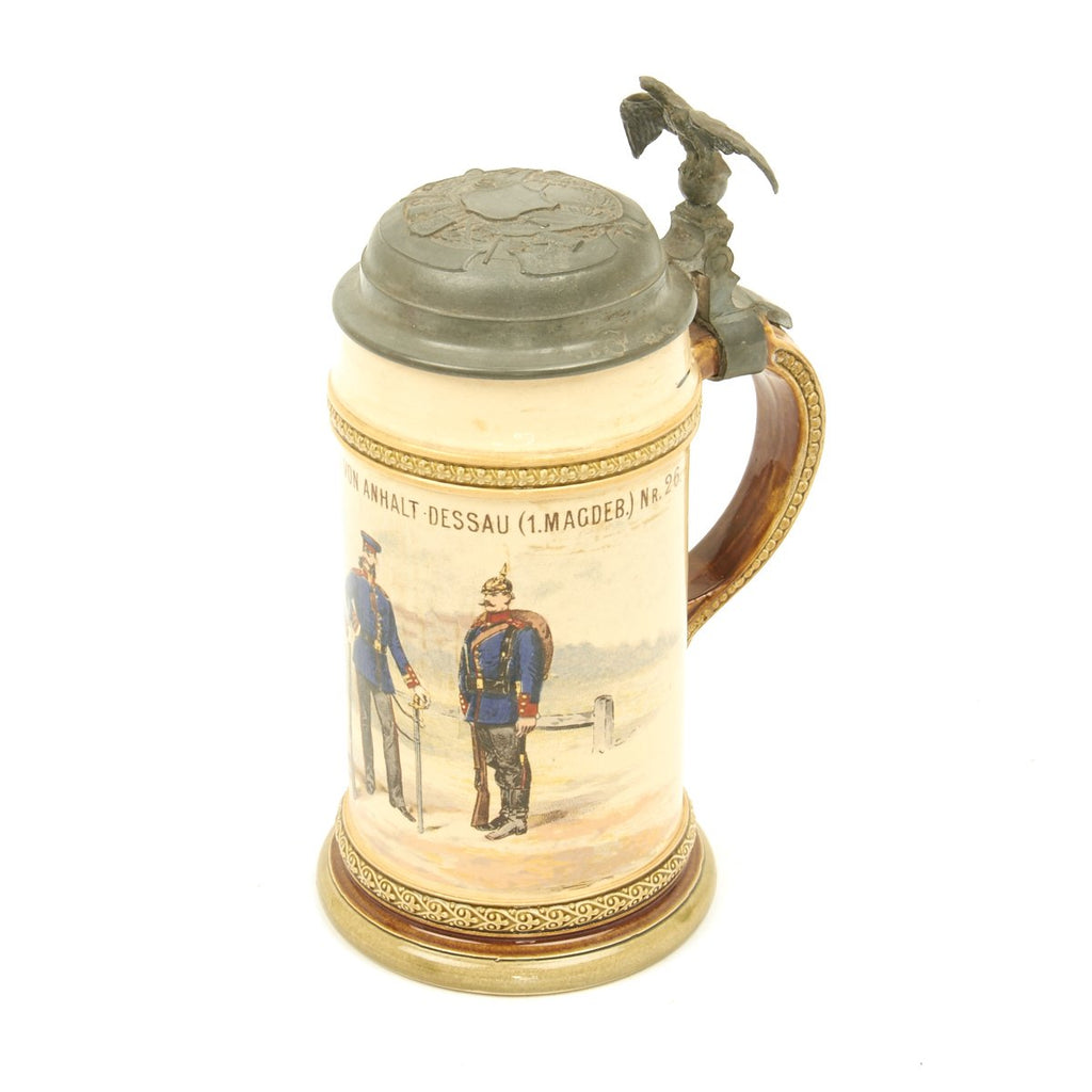 Original WWI Prussian Infantry Regiment Beer Stein by Mettlach Original Items
