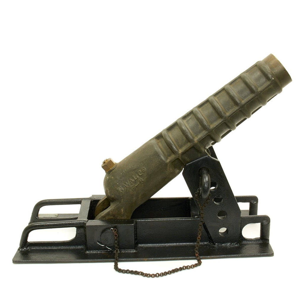 Original WWII U.S. Coast Guard Bronze Line Throwing Cannon Lyle Gun with Steel Mount Original Items