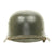 Original German WWII Named Army Heer M42 Single Decal Helmet - ET66 Original Items
