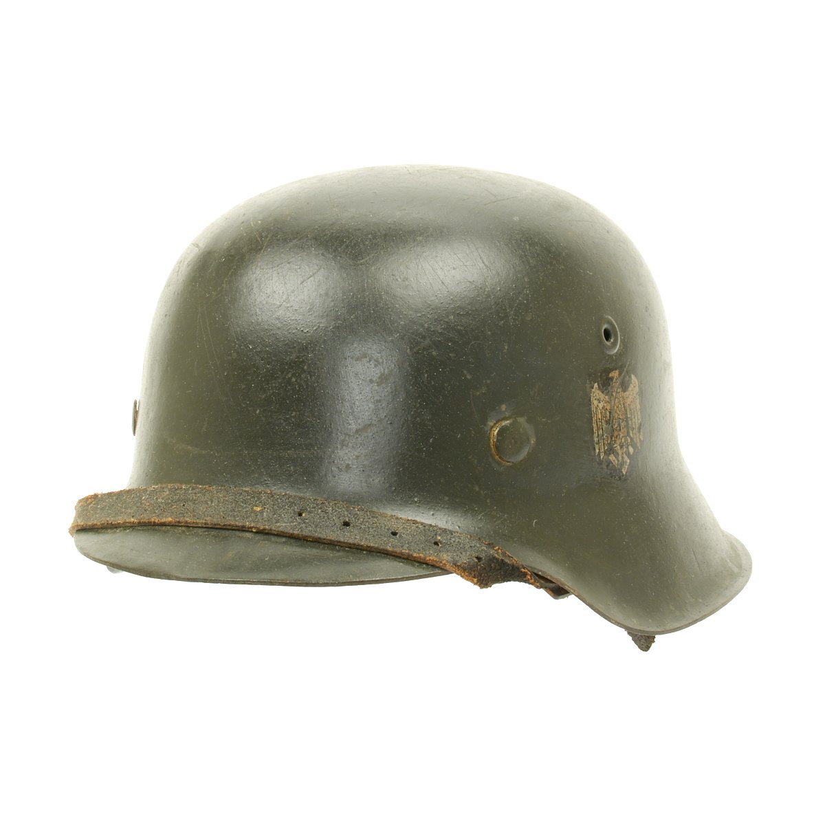 Original German WWII Named Army Heer M42 Single Decal Helmet