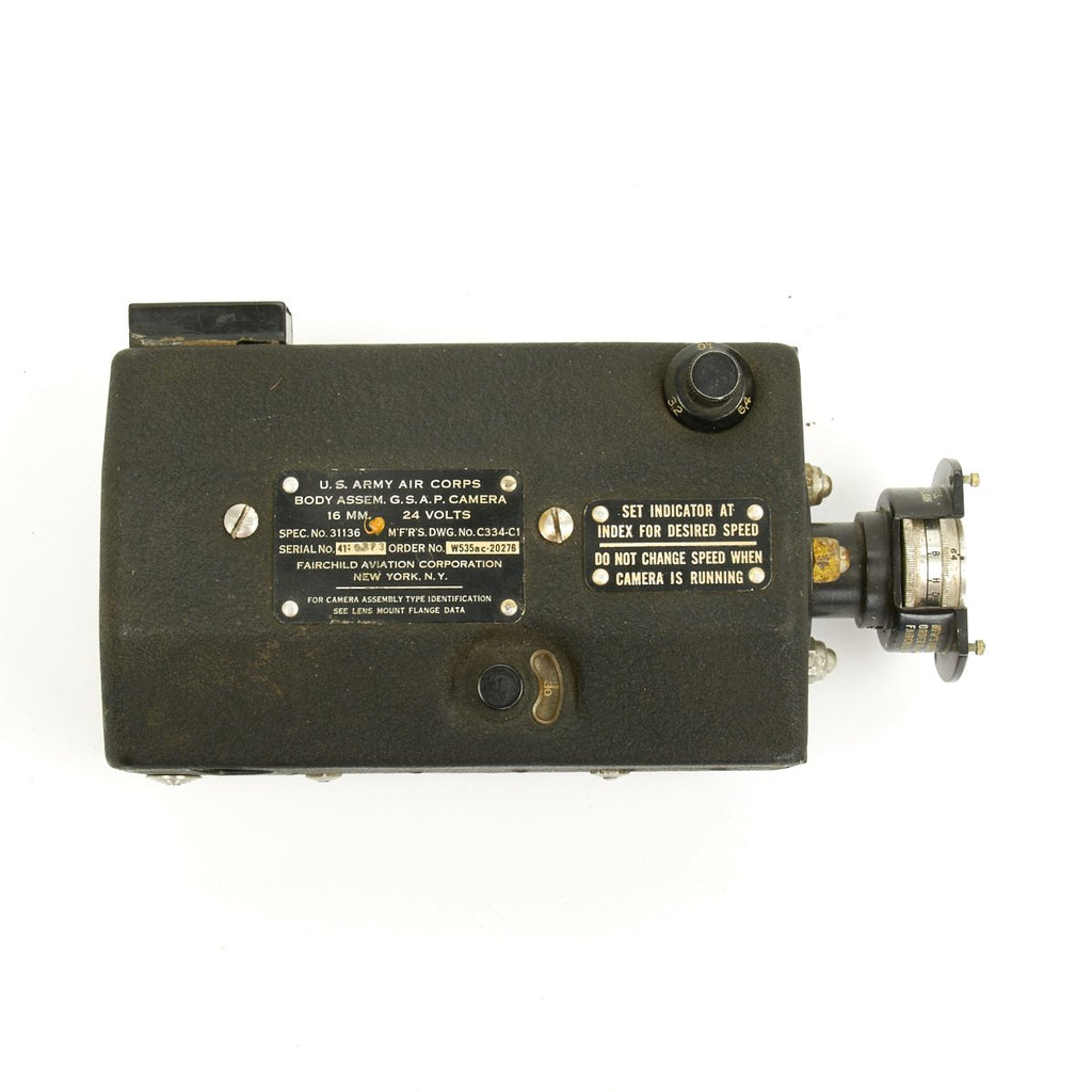 Gsap Camera Original U.S. WWII Army Air Force 16mm GSAP Camera with Case and NOS F ...