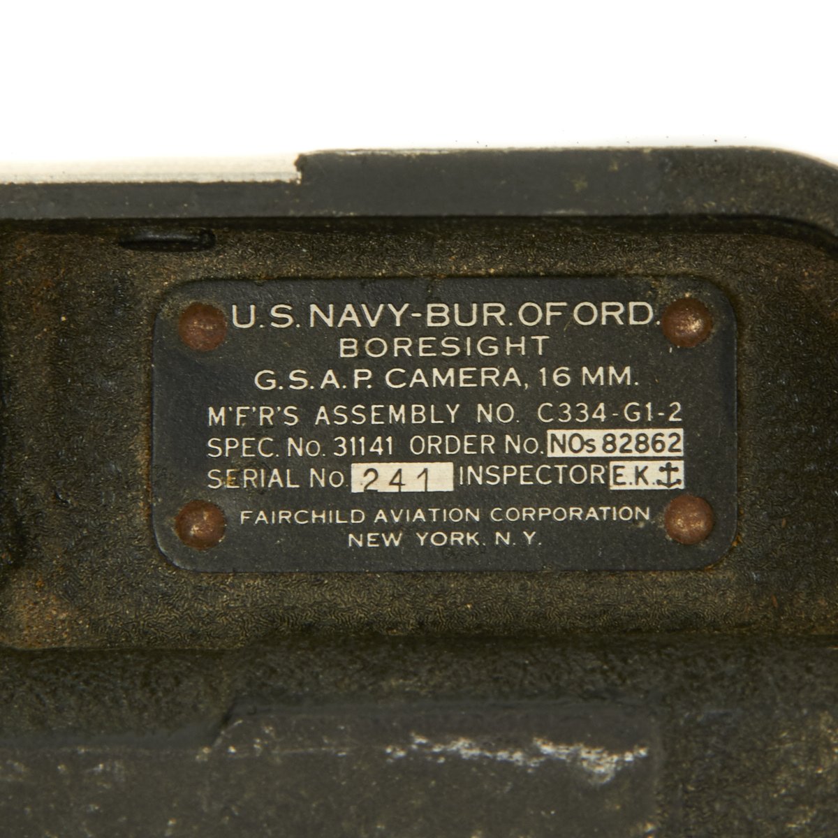 Gsap Camera Original U.S. WWII Army Air Force 16mm GSAP Camera with Case and NOS F ...