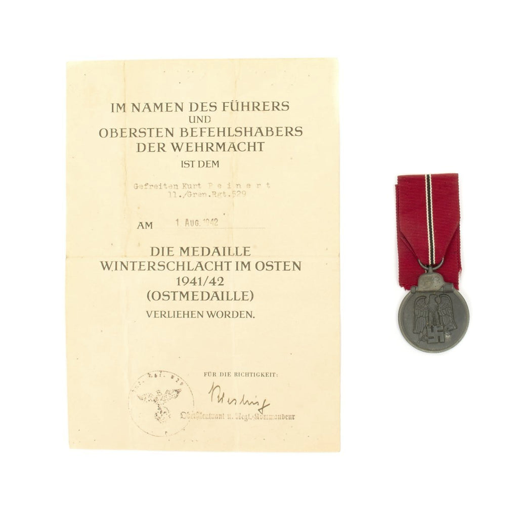 WWII Barth Original Award Medal International German & Forster Antiques Eastern – Front by Military with
