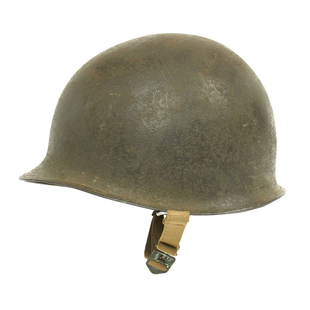 Original U.S. WWII 1945 M1 McCord Front Seam Helmet with Westinghouse Liner