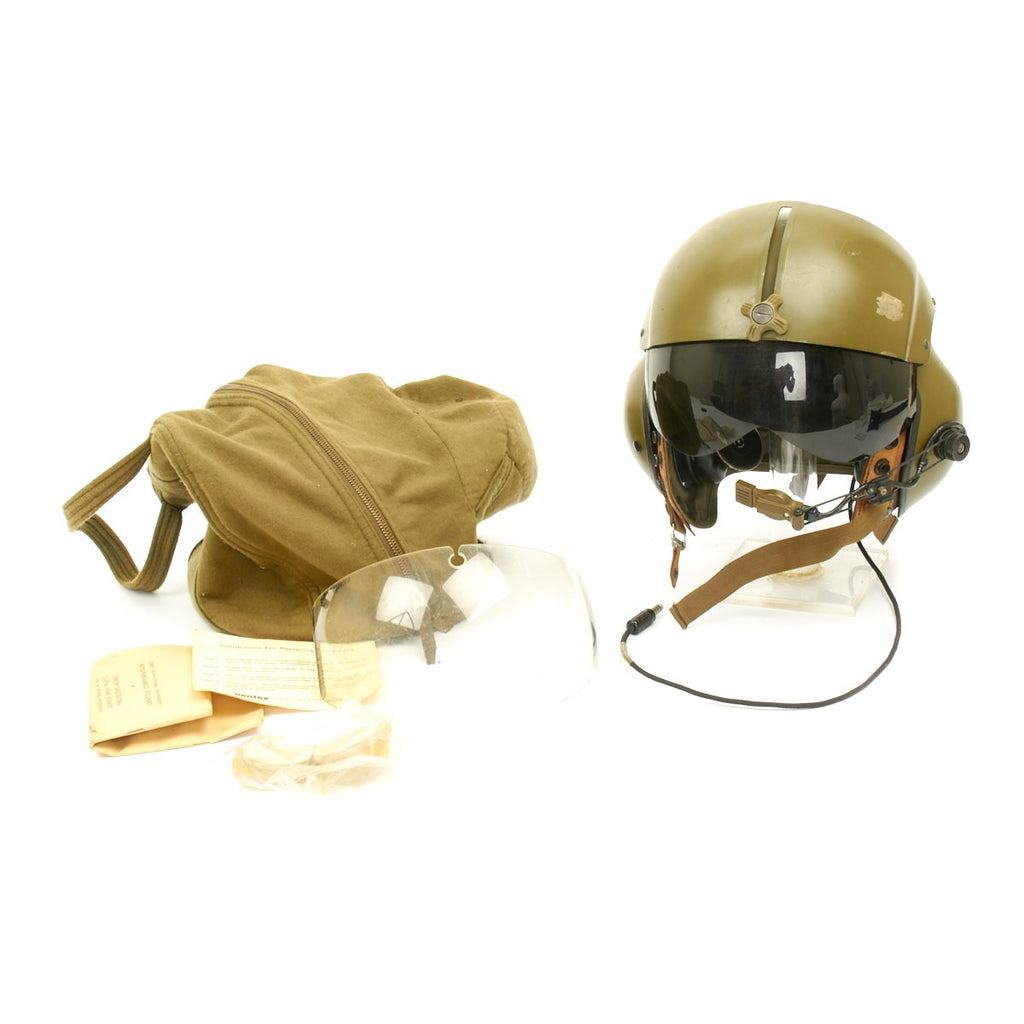 U.S. Vietnam War Helicopter Pilot Gentex SPH-4 Helmet with Felt Bag Original Items