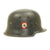 Original German WWII M34 Square Dip NSDAP Civic Police Helmet - Double Decal Original Items