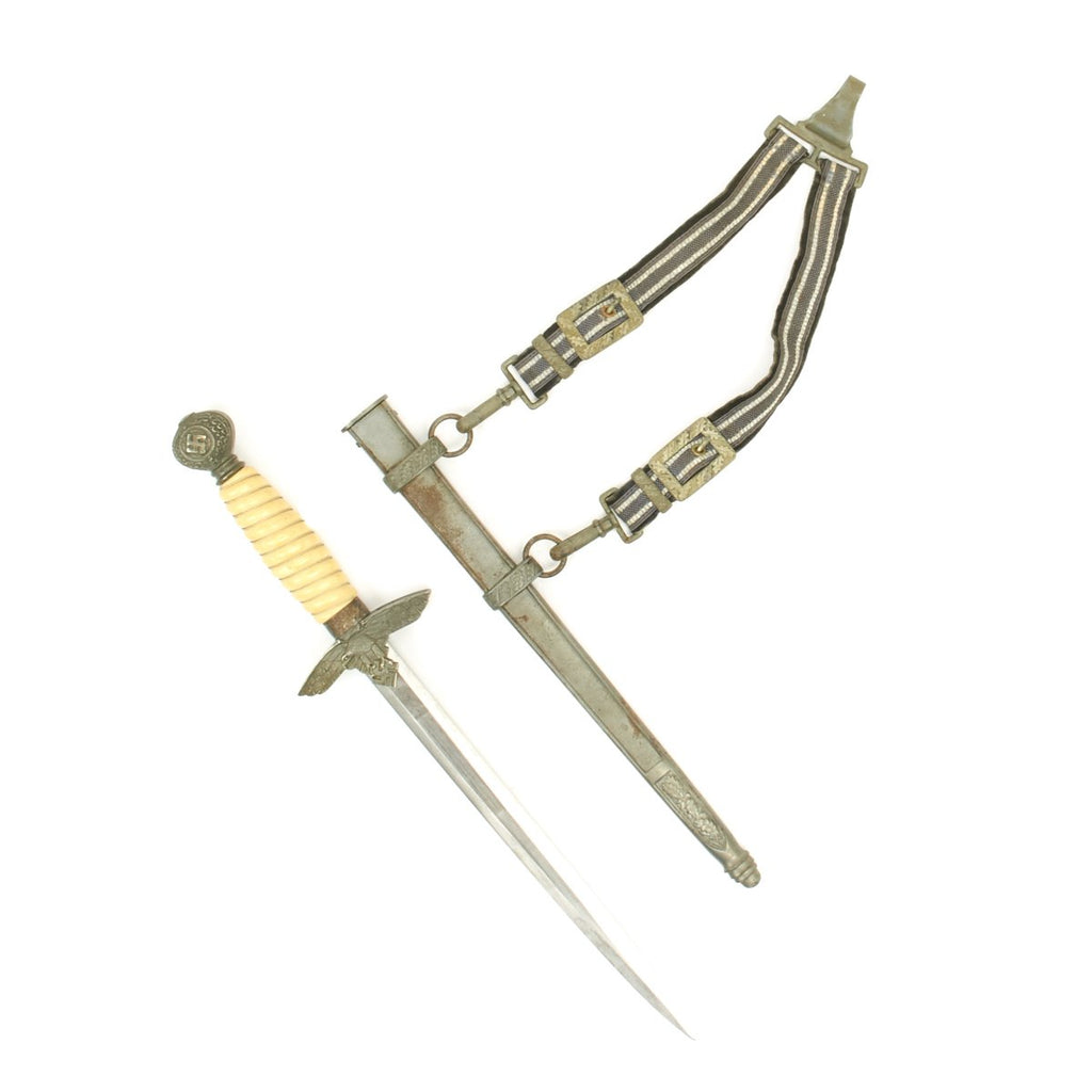 Original WWII German 2nd Model Luftwaffe Dagger by Robert Klaas with Belt Hanger - Named USGI Bring Back Original Items