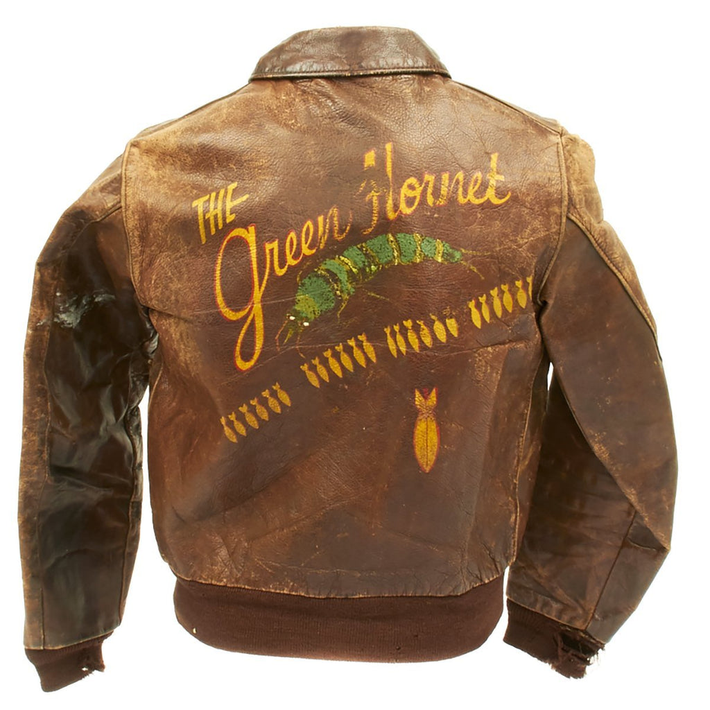 Original U.S. WWII B-17 GREEN HORNET 359th Bomb Squadron A-2 Flight Jacket Original Items