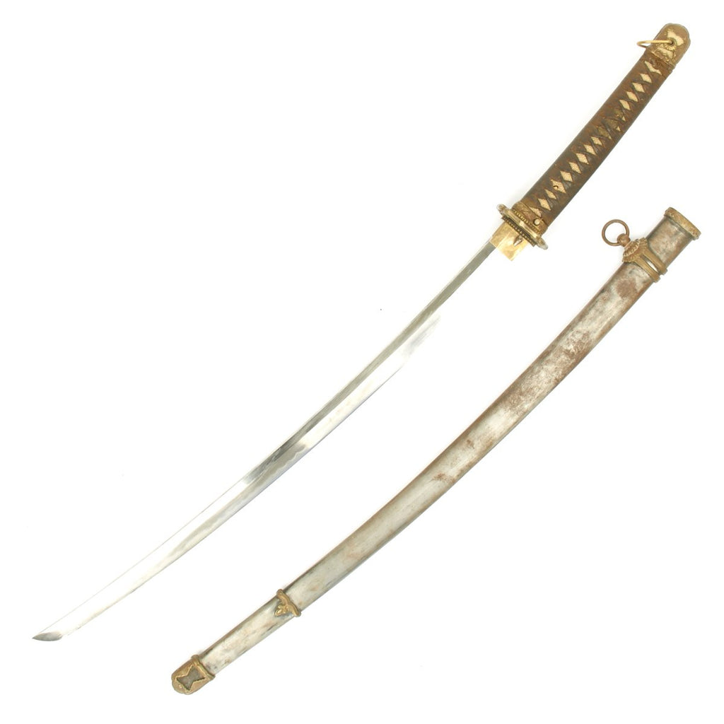 Original WWII Japanese Army Officer Katana Samurai Sword in Scabbard By Mifuku Masayuki - circa 1940 Original Items
