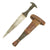 Original Sudanese Mahdi Wars Dervish Arm Dagger with Leather Scabbard circa 1880 Original Items