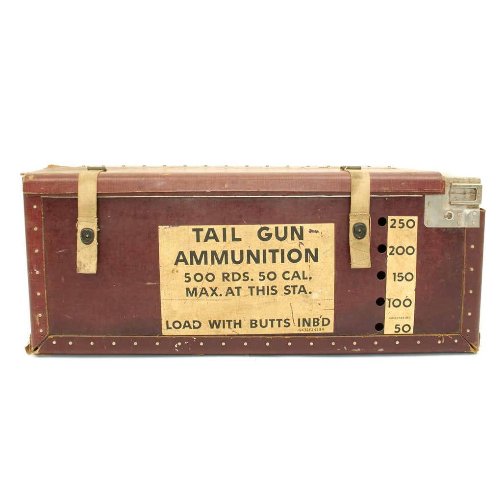 Original U.S. WWII B-17 Flying Fortress .50 Cal Tail Gun Ammunition Box Original Items
