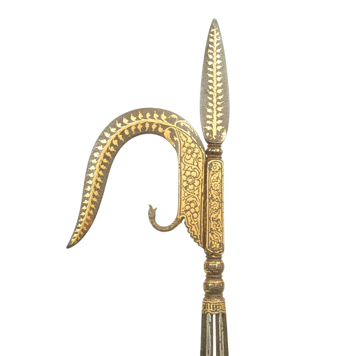 Original Indian 18th Century Gold Inlaid Ankus Elephant Goad ...