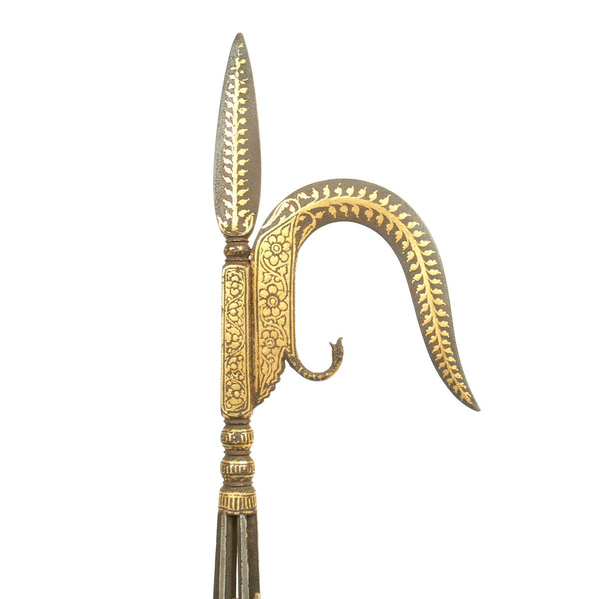 Original Indian 18th Century Gold Inlaid Ankus Elephant Goad ...