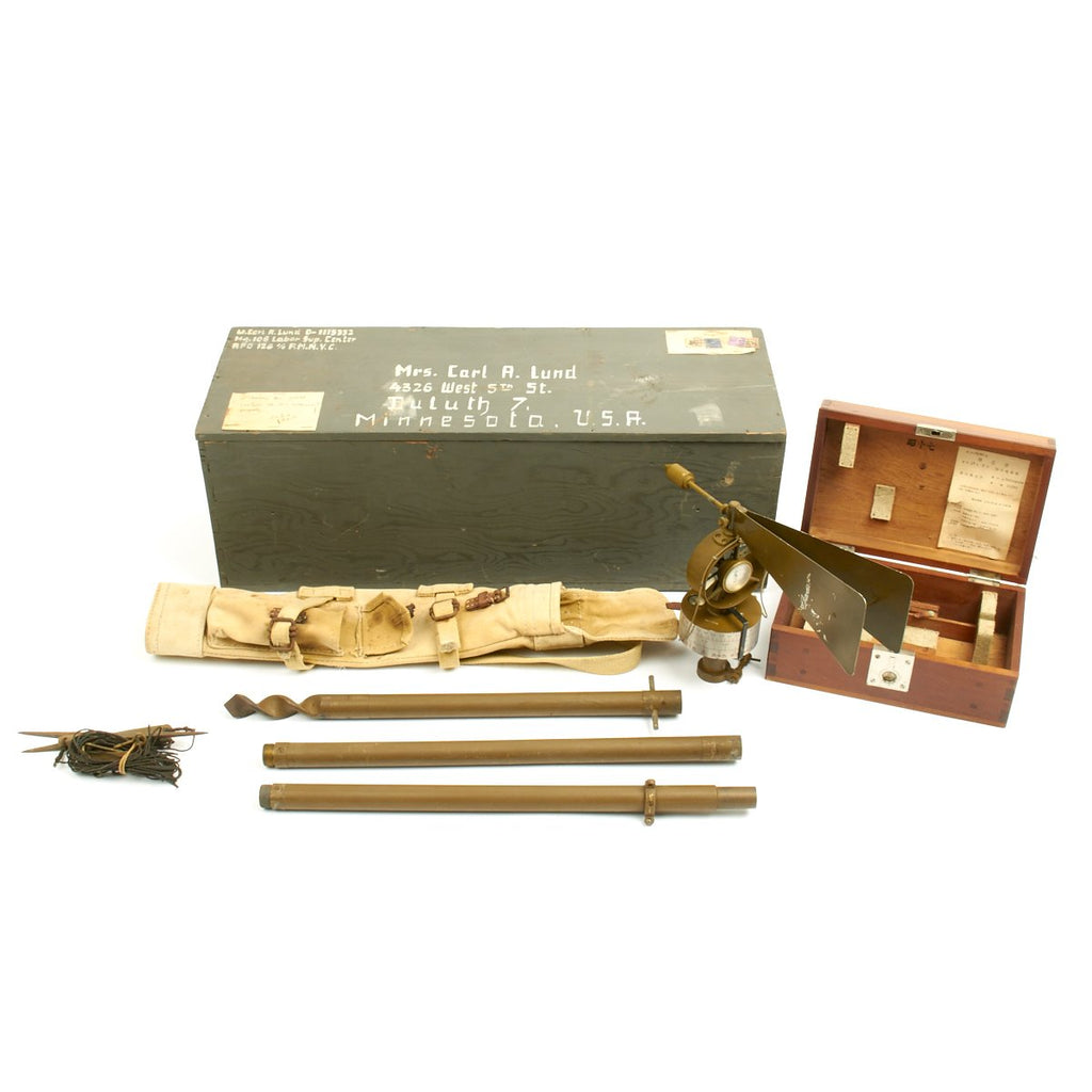 Original Japanese WWII Army Air Service Cased Anemometer with Tripod in Bring Back Box Original Items