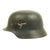 Original German WWII Named Luftwaffe M35 Double Decal Helmet with Matching Wehrpass Original Items