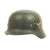 Original German WWII Named Luftwaffe M35 Double Decal Helmet with Matching Wehrpass Original Items