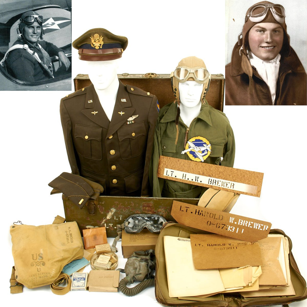 Original U.S. WWII 99th Bombardment Group Pilot Named Grouping Original Items