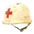 Original WWII U.S. Medic Schlueter Rear Seam M1 Helmet with Westinghouse Liner Original Items