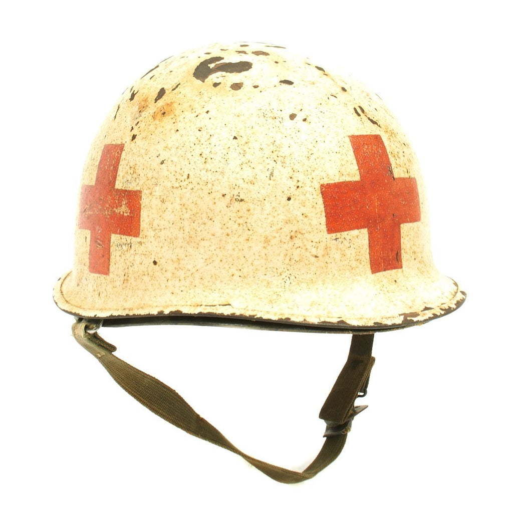 Original WWII U.S. Medic M1 McCord Rear Seam Helmet with CAPAC Liner Original Items