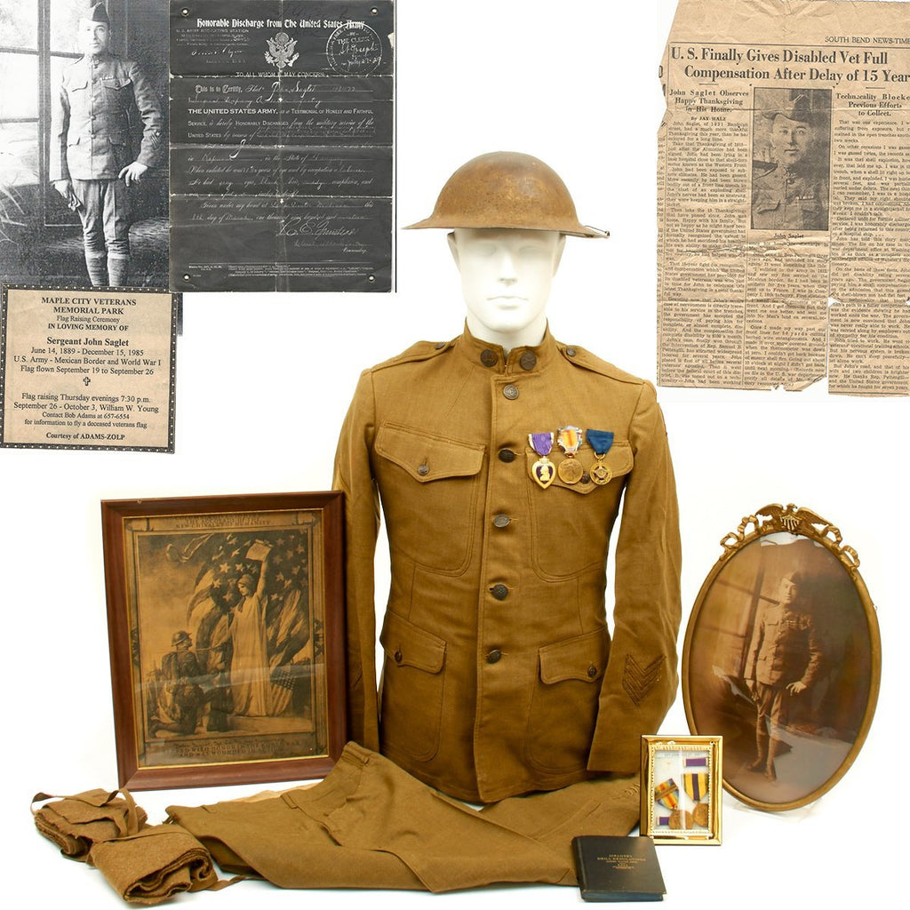 Original U.S. WWI 1st Infantry Division Named Grouping - France and Mexican Border War Original Items