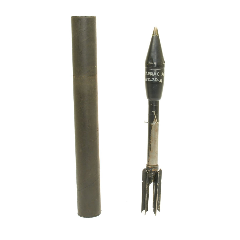 Original U.S. WWII Bazooka M7A1 Practice Rocket with M87 Container